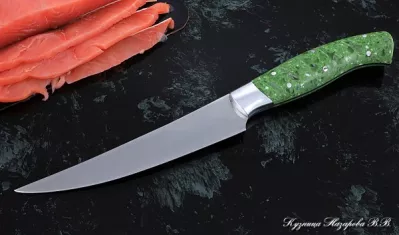 Нож Шеф № 5 сталь 95Х18 рукоять акрил зеленый