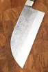 Сербский нож малый сталь кованая 95х18 цельнометаллический карельская береза коричневая, мельхиор