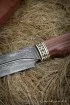 Нож Сапер дамаск долы палисандр бронза