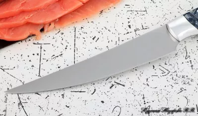 Нож Шеф № 5 сталь 95Х18 рукоять акрил синий