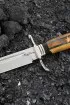 Реплика Финка НКВД Elmax мельхиор черный граб стабилизированная карельская береза (янтарная) (Coutellia)
