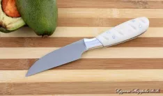 Кухонный нож Шеф № 1 сталь 95Х18 рукоять акрил белый
