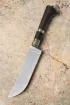 Эксклюзивный Узбекский нож, сталь Sandvik 12C27, рукоять мельхиор и черный граб