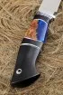 Нож Барс КН-01 рукоять черный граб карельская береза акрил синий