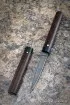 Нож Дамский дамаск венге карбон деревянные ножны