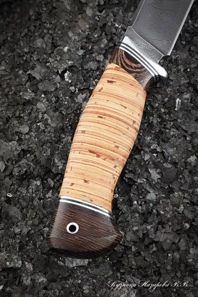 Нож Овод дамаск рукоять береста (New)