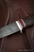 Нож Касатка средняя филейный дамаск венге акрил красный