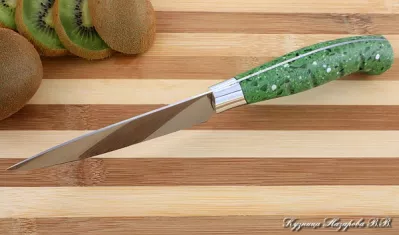 Кухонный нож Шеф № 2 сталь 95Х18 рукоять акрил зеленый