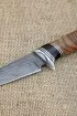 Нож Ласка дамаск рукоять черный граб зебрано