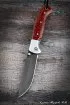 Нож складной Ладья сталь Х12МФ рукоять акрил красный