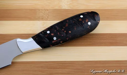 Кухонный нож Шеф № 1 сталь 95Х18 рукоять акрил коричневый