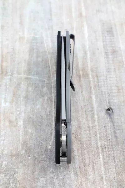 Нож складной Back сталь Х12МФ накладки G10 черная + AUS8 (подшипники, клипса)