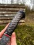 Нож Барс дамаск полный камень рукоять карельская береза с выжиганием