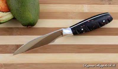 Кухонный нож Шеф № 1 сталь 95Х18 рукоять акрил коричневый