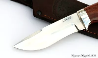 Нож Кречет ELMAX мельхиор наборная бубинга черный граб