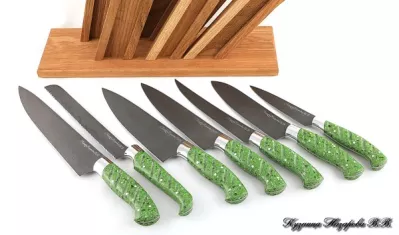 Подставка ясень большая с ножами