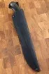 Нож Филейка средняя сталь дамаск рукоять акрил коричневый и черный граб 