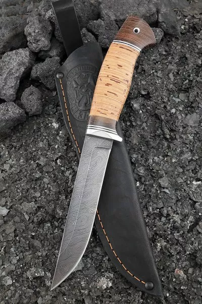 Нож Кардинал-2 дамаск рукоять береста