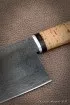 Сербский нож сталь кованая дамаск береста