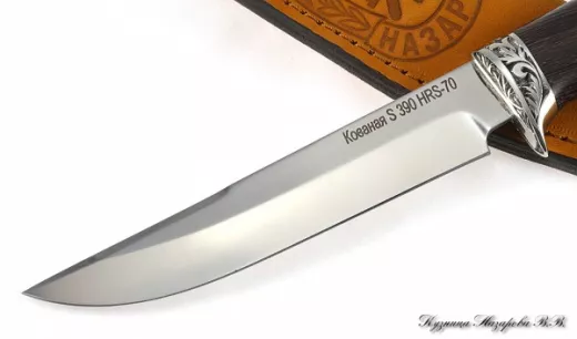 Нож Ирбис S390 мельхиор венге