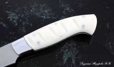 Нож Шеф № 7 сталь 95Х18 рукоять акрил белый