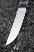 Нож Овод S390 рукоять карбон зуб мамонта стабилизированный фиолетовый палисандр