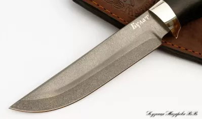 Нож Овод 2 булат мельхиор черный граб