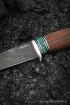 Нож Касатка средний филейный Х12МФ палисандр акрил зеленый