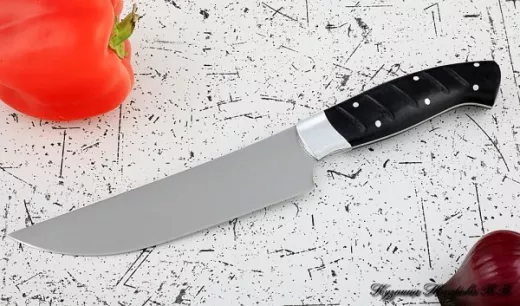 Нож Шеф № 8 сталь 95Х18 рукоять акрил черный