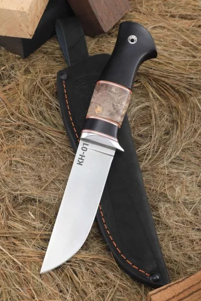 Нож Беркут КН-01 рукоять черный граб карельская береза коричневая