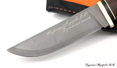 Нож Беркут 2 сталь Булат рукоять карельская береза (коричневая)