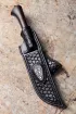 Эксклюзивный Узбекский нож, сталь Sandvik 12C27, рукоять мельхиор и черный граб