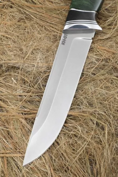 Нож Вепрь КН-01 рукоять черный граб карельская береза зеленая