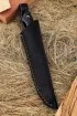 Нож Шаман Elmax рукоять G10 черная, карельская береза зеленая, черный граб