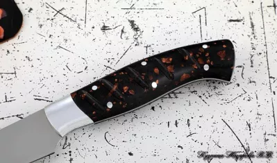 Нож Шеф № 5 сталь 95Х18 рукоять акрил коричневый