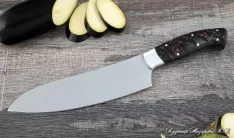 Кухонный нож Шеф № 11 сталь 95Х18 рукоять акрил коричневый