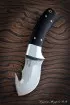 Нож Шкуросъемный-2 S390 цельнометаллический черный граб