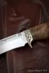 Нож Варан M390 карельская береза коричневая мельхиор