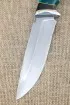 Нож Оса сталь КН-01, рукоять черный граб и акрил зеленый