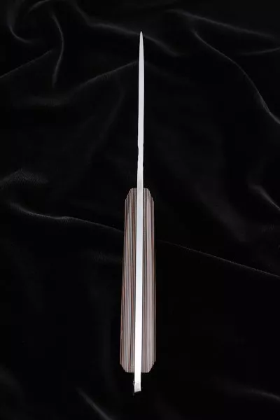 Нож №41 D2 цельнометаллический рукоять G10 чернооранжевая