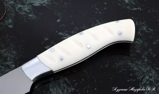 Нож Шеф № 5 сталь 95Х18 рукоять акрил белый