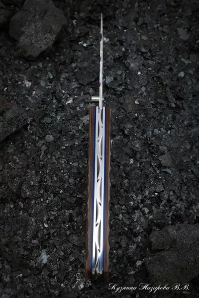 Нож складной Походный сталь Elmax рукоять микарта оранжевая