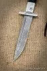 Нож Финка НКВД складная дамаск нержавеющий акрил черный+белый с красной звездой