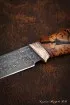 Нож Штык дамаск торцевой ячеистый кость мамонта мокуме-гане