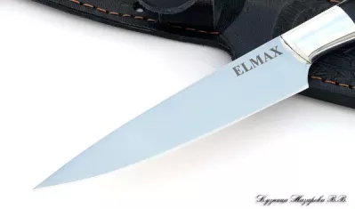 Кухонный нож Шеф-Повар №8 Elmax цельнометаллический черный граб дюраль