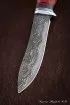 Нож Вулкан дамаск ламинированный карельская береза коричневая акрил