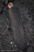 Нож Сапер дамаск торцевой мокуме-гане карельская береза коричневая кость мамонта