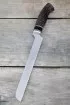 Кухонный набор из 4 ножей сталь КН-01 с никелем рукоять черный граб и стабилизированная карельская береза фиолетовая подставка акрил черный и карельская береза фиолетовая