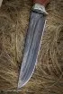 Нож Сапер дамаск долы ламинированный с воронением палисандр мельхиор