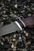 Нож Рыбак х12мф черный граб стабилизированная карельская береза (фиолетовая) с крючком